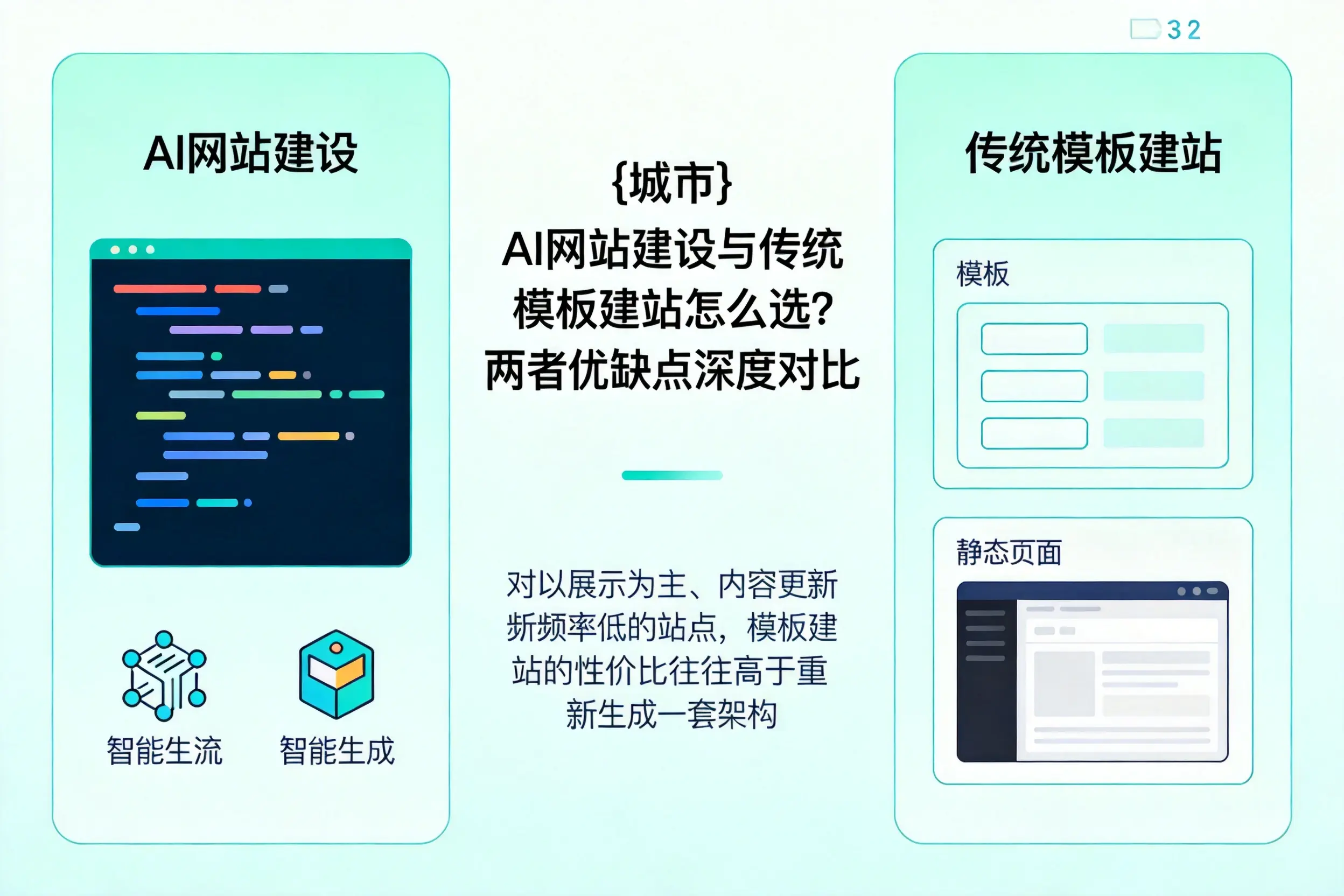 铜川AI网站建设与传统模板建站怎么选?两者优缺点深度对比