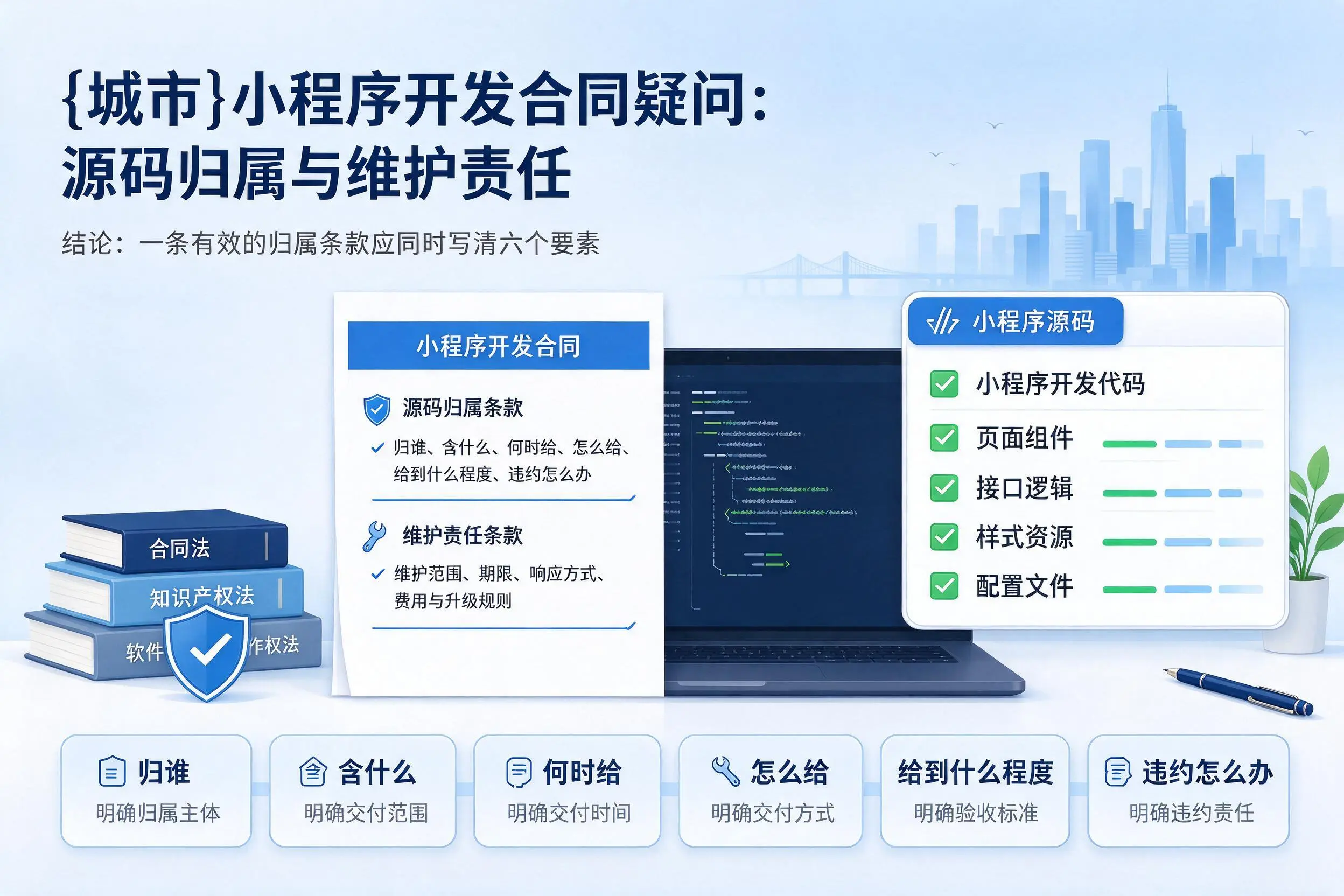 铜川小程序开发合同疑问:源码归属与维护责任