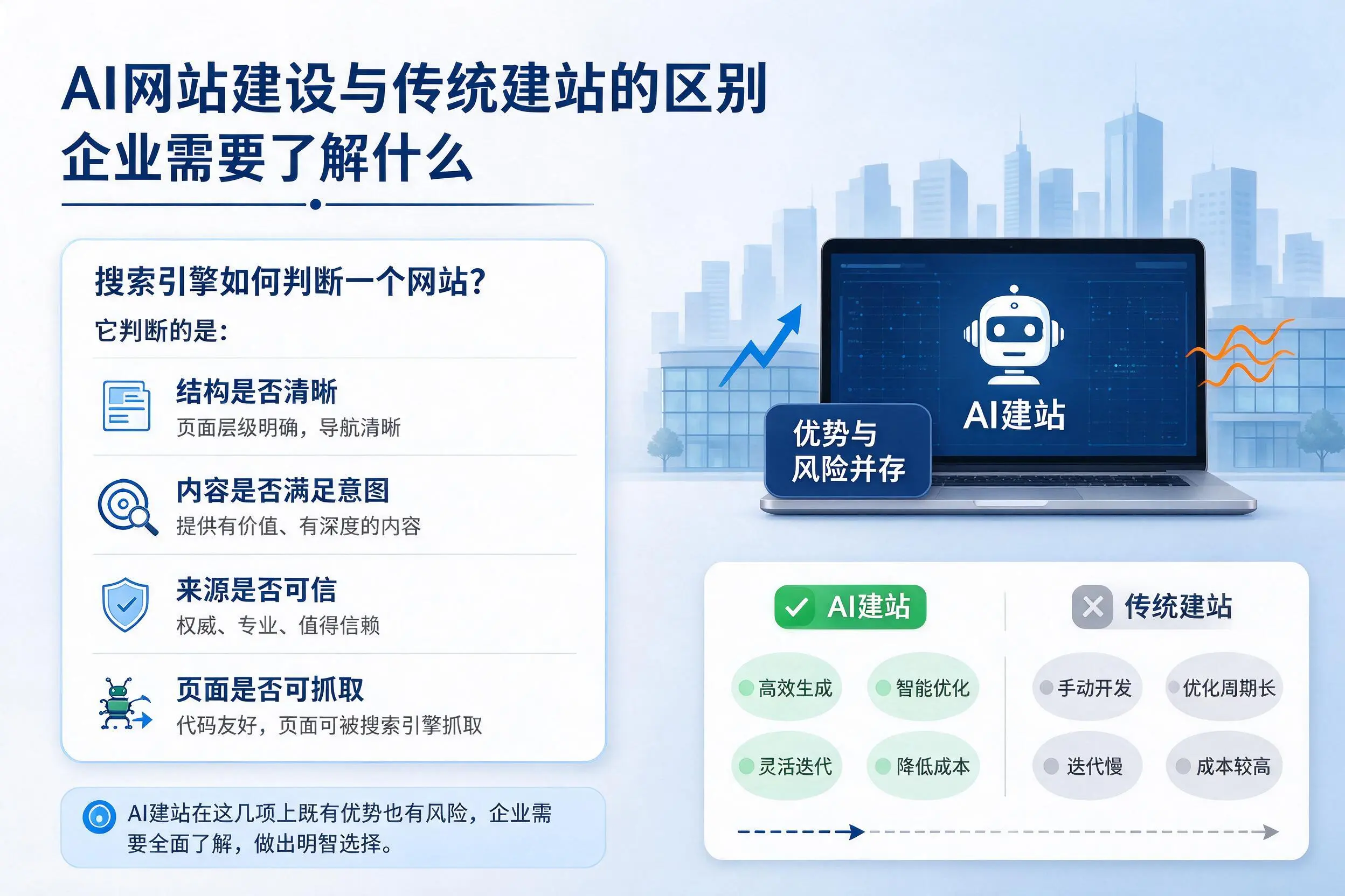 AI网站建设与传统建站的区别，铜川企业需要了解什么