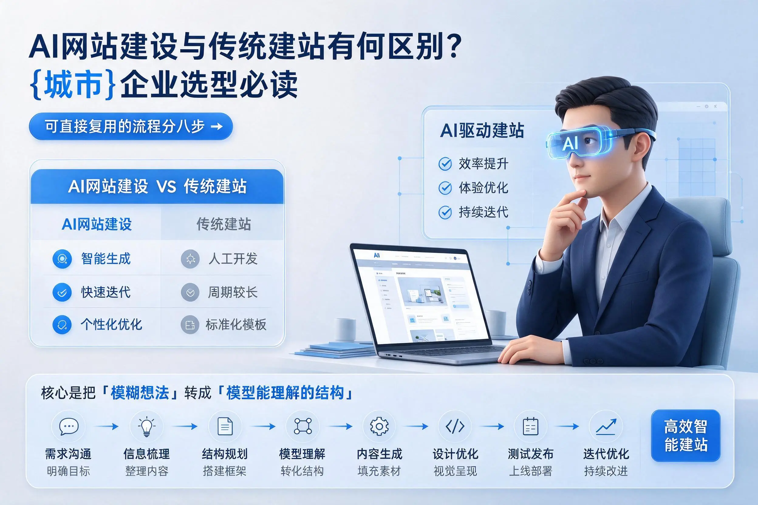 AI网站建设与传统建站有何区别？铜川企业选型必读