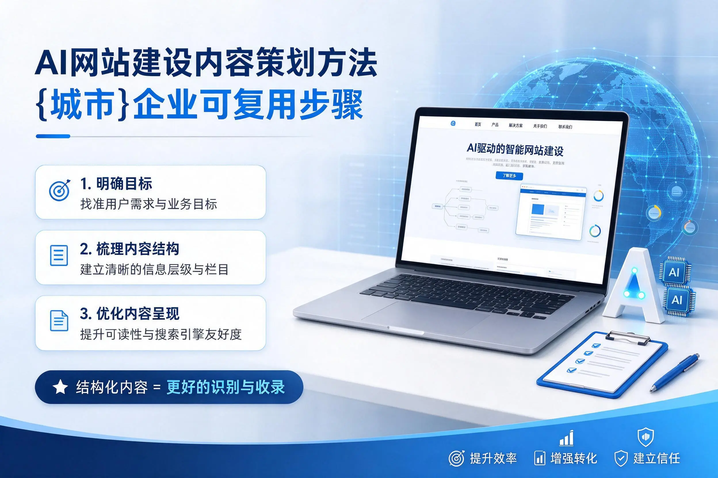 AI网站建设内容策划方法,铜川企业可复用步骤